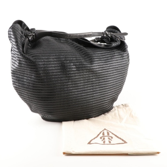 Gianni Segatta Ricamo Black Leather Hobo - Picture 2 of 8